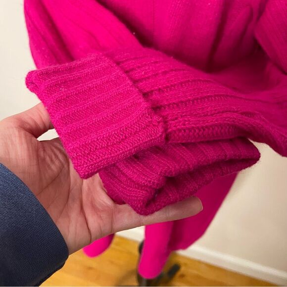 The Limited Sweater Vintage V Neck Pullover Wool Angora Rabbit Hot Pink Large - Picture 7 of 9